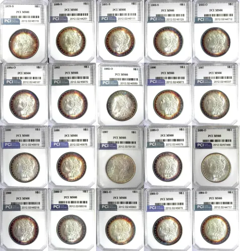 Morgan Dollars 20 Mixed Date Pack in MS-66