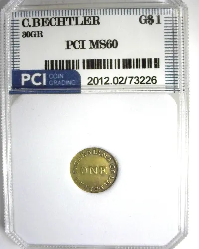 C. Bechtler Gold $1 PCI MS-60